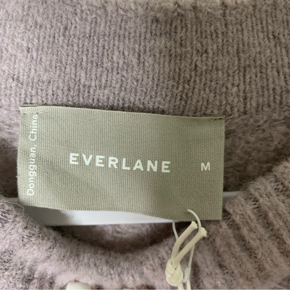 Everlane womens purple alpaca Crewneck knit sweatshirt M NEW - Picture 6 of 8